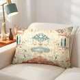 thumbnail image 2 of Boho Throw Pillow Covers 12x20 inch Set of 2 Monaco Rug Persian Carpet Double Sided Pattern Cotton Soft Pillow Case Cushion Cover Bohemian Pillowcase for Couch Sofa Bed Decorative, Orange, 2 of 6