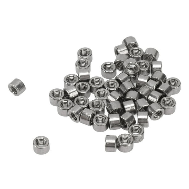 Tuerca De Acoplamiento Redonda M4, 50 Uds., Tuerca De Acoplamiento Redonda M4x0.7, 4mm De Longitud, Tuercas De Conector Redondas Resistentes De Acero Inoxidable 304 Para Mantenimiento