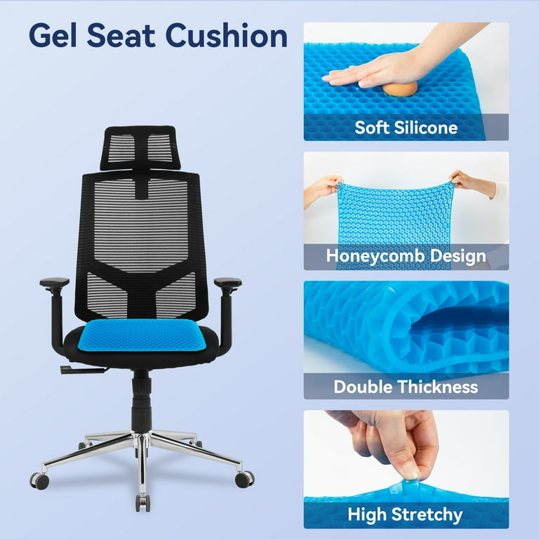 VUSIGN Cooling Gel Seat Cushion for Long Sitting, Wheelchair