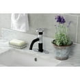 thumbnail image 4 of Kingston Brass KSD2821RX Belknap One-Handle Single-Hole Bathroom Faucet with Deck Plate and Push Pop-Up Drain, Matte Black/Polished Chrome, 4 of 7