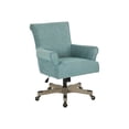 thumbnail image 1 of OSP Designs Megan - Fauteuil - de Travail - Accoudoirs - Inclinaison - Pivotant - polyester, Bois, Coton - turquoise, 1 of 5