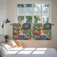 thumbnail image 3 of Vintage Floral Boho Tier Curtains 36 Inch Length, Abstract Art Modern Flowers Cafe Short Curtains for Bathroom Over Sink, Small Kitchen Curtain Light Filtering Tiered Drapes 2 Panels 27.5"Wx36"L, 3 of 8