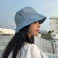 thumbnail image 5 of Denim Fisherman Hat Wide Brim Lightweight Summer Bucket Hat for Men Women, 5 of 5