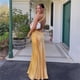 thumbnail image 1 of Vestido largo de seda sin espalda para mujer, elegante Vestido de noche femenino con hombro inclinado, sin mangas, conciso y Sexy, 1 of 5