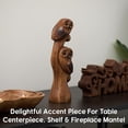 thumbnail image 2 of Wooden Owl Figurine Set, Rustic Mini Owl Statues for Home Kitchen Bathroom Bedroom Decor, Cute Owl Sculpture Gift for Owl Lovers – 1-Pack or 2-Pack, 2 of 5