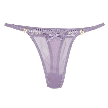 Purple Medium Womens Sheer Mesh Lace Remote Panties for Women Pleasure Womens Panties T Couples Matching Underwear Pants Womens Thong Women