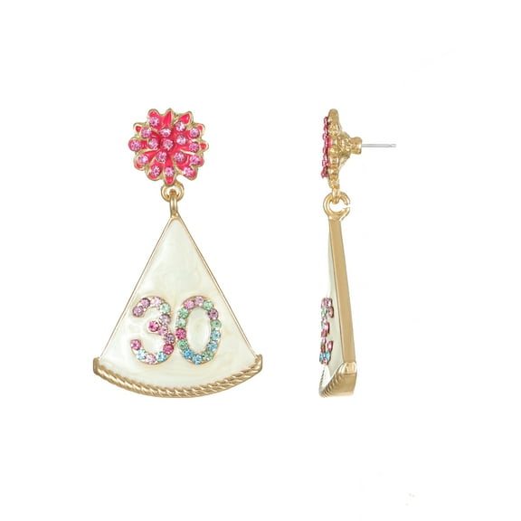 Packed Party Happy 30th Party Hat Earrings, 1 Pair