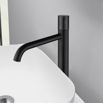 Matte Black Single Handle Vessel Sink Faucet – Solid Brass 1-Hole Tap
