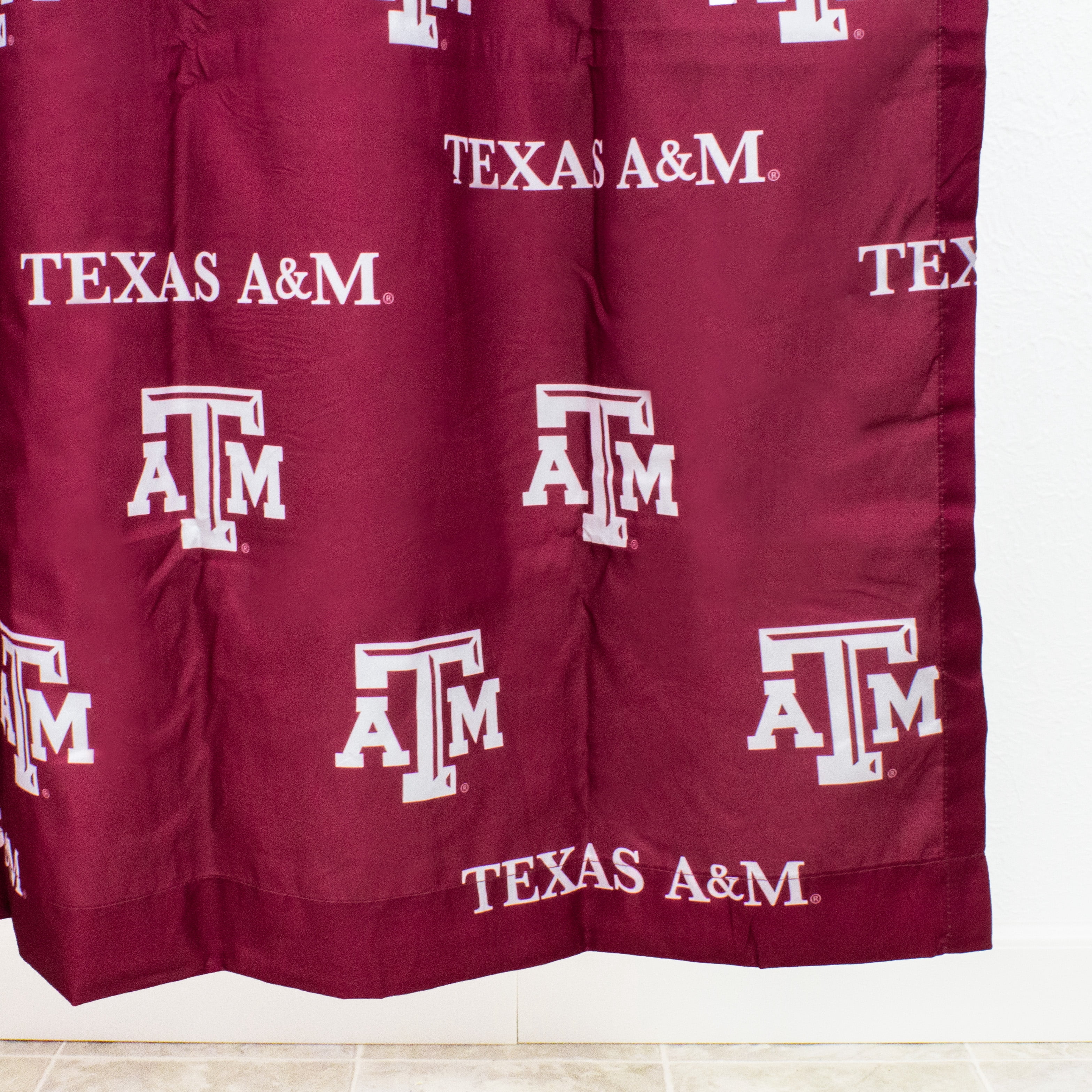 College Covers Texas A&M Aggies Printed Shower Curtain Cover - 70" x 72"