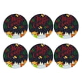 thumbnail image 2 of Honeii Merry Christmas Elk Print Leather Coaster Set of 6, Ideal for Safeguarding Your Furniture from Drinks Spills and Effortless Cleanup,Round Shape, 2 of 5