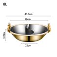thumbnail image 2 of Stainless Steel Hot Pot, Induction Cooker Pot Dual Flavor Divider Cookware, Double Flavored Hot Pot Container, for Home Cooking and Hot Pot Parties, 2 of 6