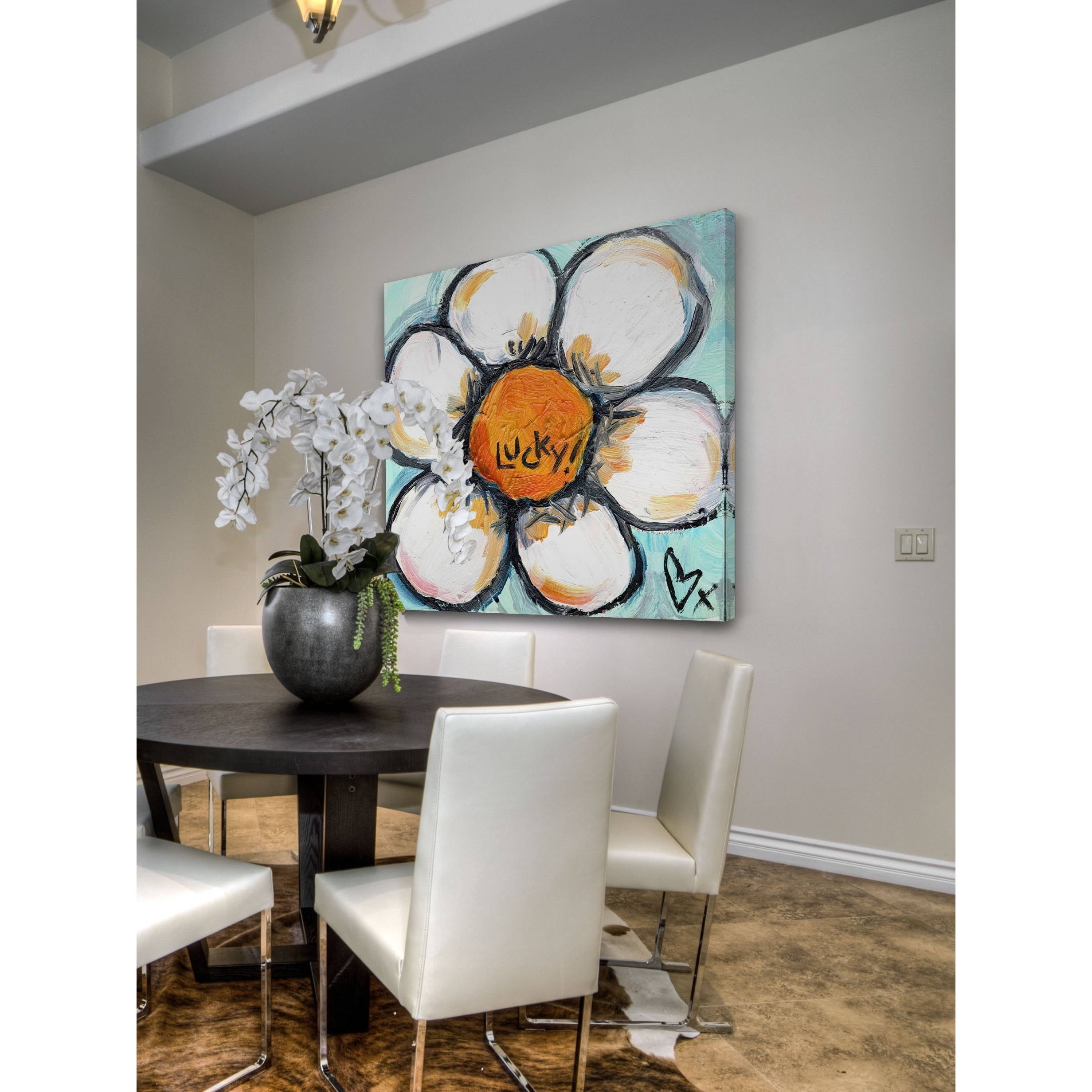 Marmont Hill "Lucky Flower" by Tori Campisi Painting Print on Canvas