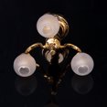thumbnail image 4 of 1/12 Casa de Muñeca en Minitura de Bronce con 3 Luces Lámpara de Techo Dollhouse Sunnimix Lámpara de techo de casa de muñecas, 4 of 8