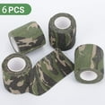thumbnail image 4 of 6 Roll Camouflage Wrap Tape Rifle Shotgun Camo Form Wrap 2'' x 177'' Army Hunting Self-Adhesive Protective Bandage for Bicycle Rifles Flashlights, 4 of 6