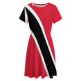 thumbnail image 4 of Flag of Trinidad Tobago Sundress Short Sleeve Dress Summer Women Clothes Dress for Women Dresses, 4 of 7