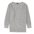 thumbnail image 1 of Eileen Fisher Womens Ballet Neck Box-Top Pullover Sweater, Grey, Plus Size, 2X, 1 of 2