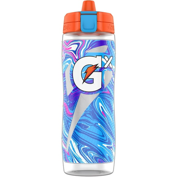 Botella Gatorade Gx Marble Blue de 900 ml con cápsula de fórmula