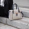 thumbnail image 4 of MKF Collection Elise Women’s Satchel Bag, Vegan Leather Large Handbag Purse by Mia K. -Black/Wine, 4 of 9