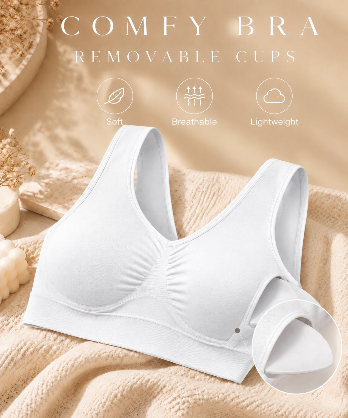 SIMIYA Women's Seamless Removable Pad Sports Bra, 3-Pack photo 7