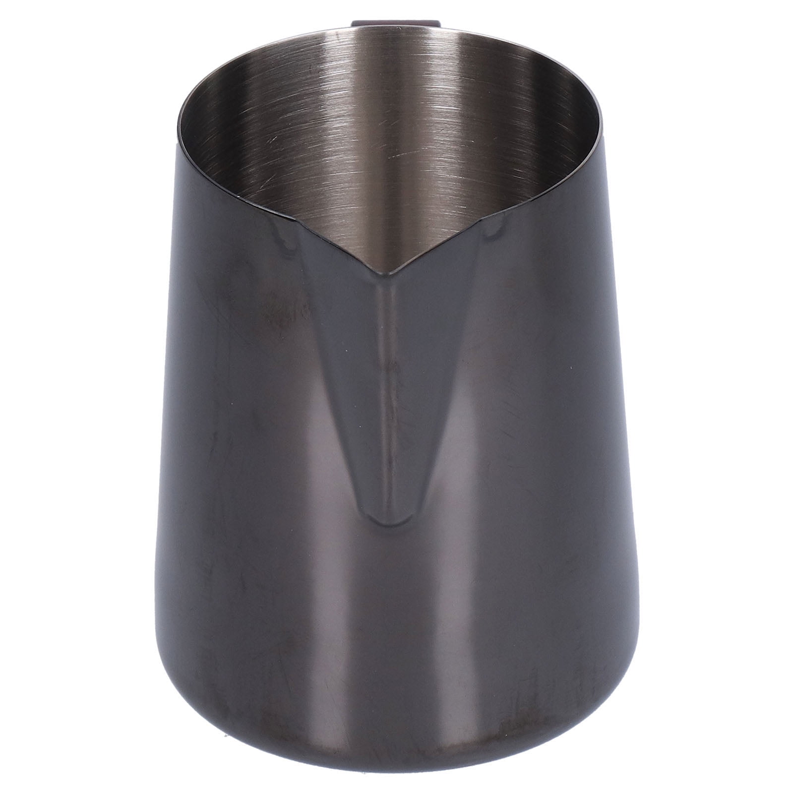 YAHHU 600ml / 20.28 oz Stainless Steel Coffee Milk Frothing Cup Steaming Pitcher Pointed Mouth Black