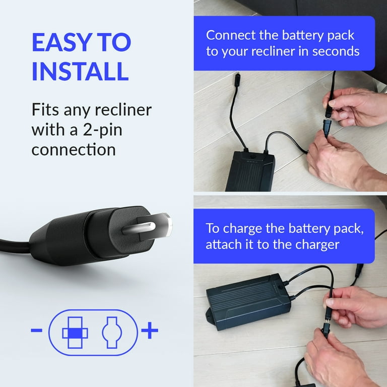 Wireless Rechargeable Furniture Battery Pack for Power Recliners