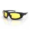 Bobster Chamber Sunglasses, Black Frame/Yellow Lenses
