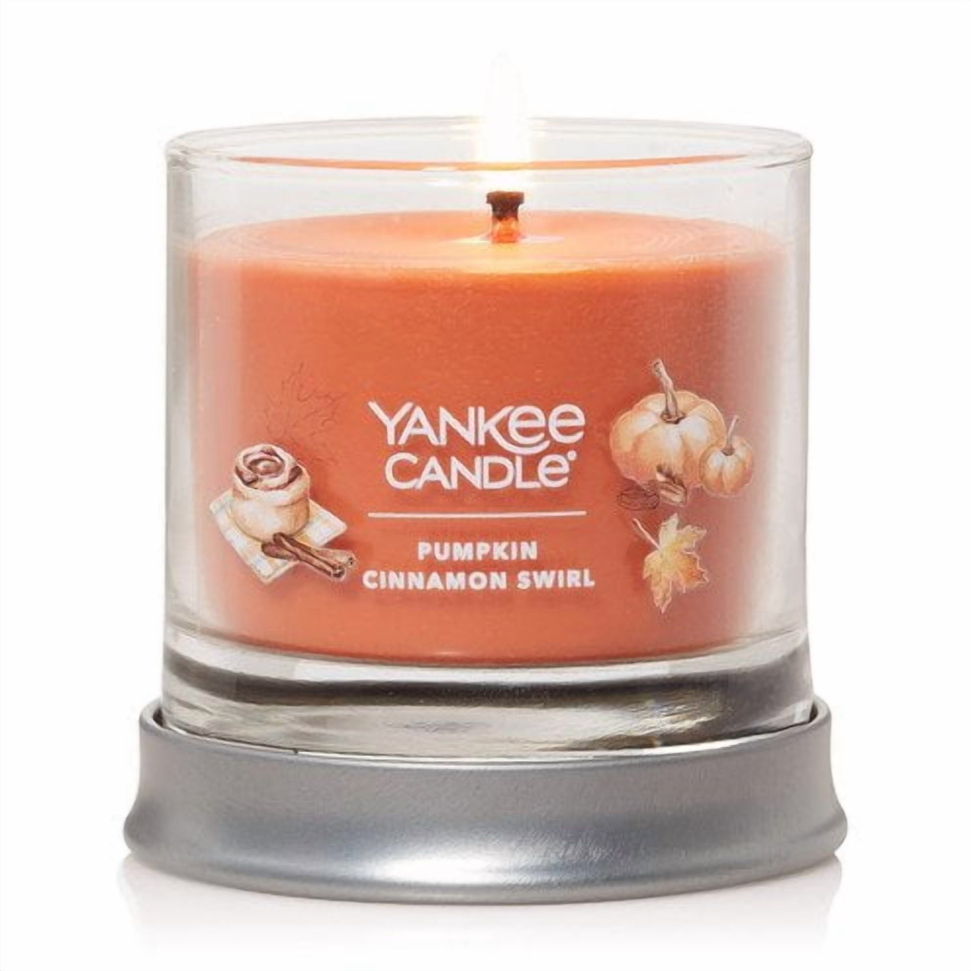 Yankee Candle Small Tumbler Scented Single Wick Candle, Pumpkin Cinnamon Swirl, 4.3 oz (Pack of 2)