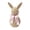 Pink, variant on Rattan Bunny Figurine with Blue Bow, Handwoven Wicker Rabbit Sculpture, Rustic Farmhouse Easter Bunny Decor for Front Door Entryway Table Shelf Mantel, Natural Spring Home Accent Indoor Display(Blue)