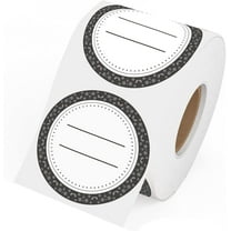 MESS Dissolvable Canning Labels  200 Round 2" Stickers for Mason Jars, Jam, Food Storage, and Homemade Goods Black