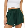 thumbnail image 4 of Hanerdun Women Running Shorts Female Athletic Pants Sports Bottom Green 2XL, 4 of 5