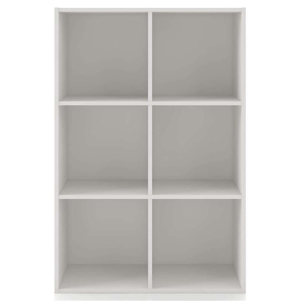 Furniture of America Seni Stackable Wood 6-Cube Bookcase in White