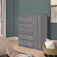thumbnail image 4 of Pemberly Row Armoire Haute en Bois à 5 Tiroirs, Fini Gris, 4 of 5