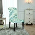 thumbnail image 4 of Subrtex Stretch Vector Floral Dining Chair Slipcover (Set of 2, Green), 4 of 6