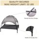 thumbnail image 4 of Pets 48in Elevated Cooling Dog Bed, Outdoor Raised Mesh Pet Cot w/Removable Canopy Shade Tent, Carrying Bag, Breathable Fabric ShopWise Round, 4 of 8