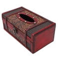 thumbnail image 3 of Retro Tissue Box Holder, Wooden Tissue Box Table Decoration Vintage Style  For Office, 3 of 8