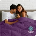 thumbnail image 3 of 500-TC Egyptian Cotton All Season Comforter for Adults Alaskan King Size 120" x 132" Inches, 1pc Comforter Box Stitched with 4 Corner Tabs, 300 GSM Comforter, (Plum), 3 of 5