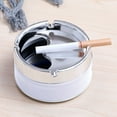 thumbnail image 5 of XSHBTOP Round Cigarette Ashtray With Spinning Tray,Plastic Cigarette Ashtray Multifunctional Portable Ashtray With Lids Windproof Desktop Smoking Ash Tray For Home Office Car(White), 5 of 9