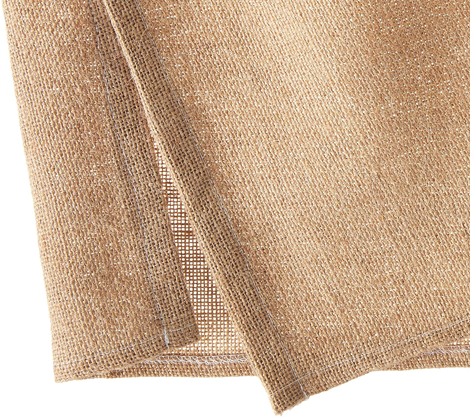 Global Trends Burlap Bed Skirt, Natural, Queen, 15-Inch Drop Length