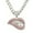 Silver-18inch, variant on Hip Hop Cuban Chains Pink Lips Pendant Necklace With 13mm Miami Cuban Chain Iced Out Bling HipHop Necklaces Fashion Jewelry