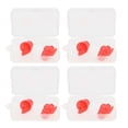 thumbnail image 2 of TISHITA 4 Paires de Bouchons d'Oreilles Réutilisables en Silicone pour Voyage, Réduction de Bruit - Rouge, as, 2 of 5