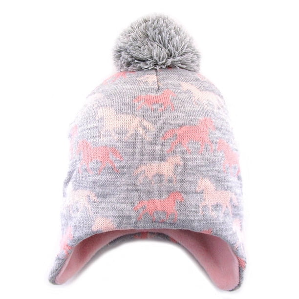 Gorro infantil de punto de moda para otoño e invierno, gorro de lana cálido con protección para las orejas para niños y niñas, gorro de polar, gorro informal de moda