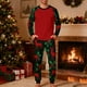 thumbnail image 1 of Pijama navideño para hombre, blusa y pantalones con estampado navideño a cuadros., 1 of 5