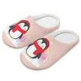 thumbnail image 6 of Chririnla Cute Penguin Womens House Shoes Soft Plush Fuzzy Comfy Non Slip Indoor Outdoor Slippers Warm Cozy Memory Foam Sole Lightweight Anti Skid, 6 of 7