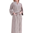 thumbnail image 1 of Minnieouse de noche Traje de casa Cinturón Albornoz Verano Con capucha Suavidad atractiva Ropa de dormir sexy Tallas grandes Manga larga Lavable Pijama Gris XL(175-196CM) Minnieouse AP019235-09, 1 of 6