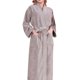 thumbnail image 1 of Minnieouse de noche Traje de casa Cinturón Albornoz Verano Con capucha Suavidad atractiva Ropa de dormir sexy Tallas grandes Manga larga Lavable Pijama Gris XL(175-196CM) Minnieouse AP019235-09, 1 of 6