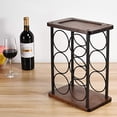 thumbnail image 2 of Countertop Wine Rack, Wood Wine Bottle Holder, Perfect for Home Decor & Kitchen Storage Rack, Bar, Cellar, Cabinet, Pantry, etc (Hold 6 Bottles)$$Home Decor, Kitchen, & Other, 2 of 7