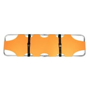 LINE2design Portable Emergency Rescue Patient Transport Stretcher, Steel Bars, Orange, 1 Pack