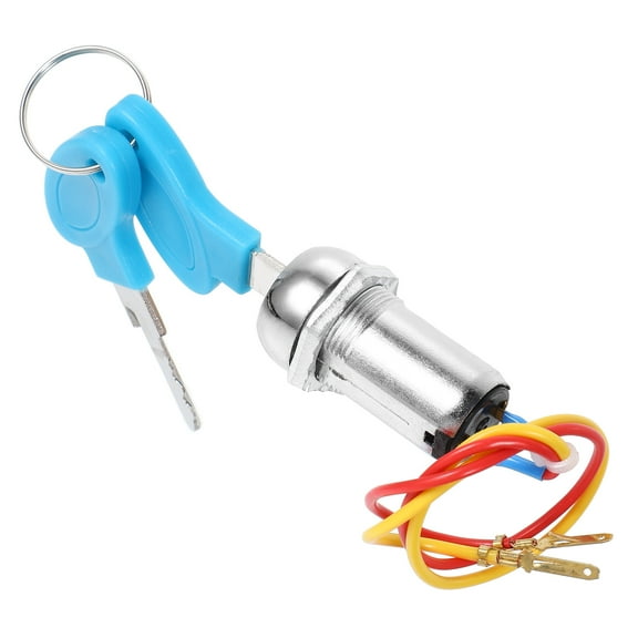 HEMOTON Universal Ignition Switch with Key for ATV Electric Scooter Multi Color Durable Iron Rubber Design
