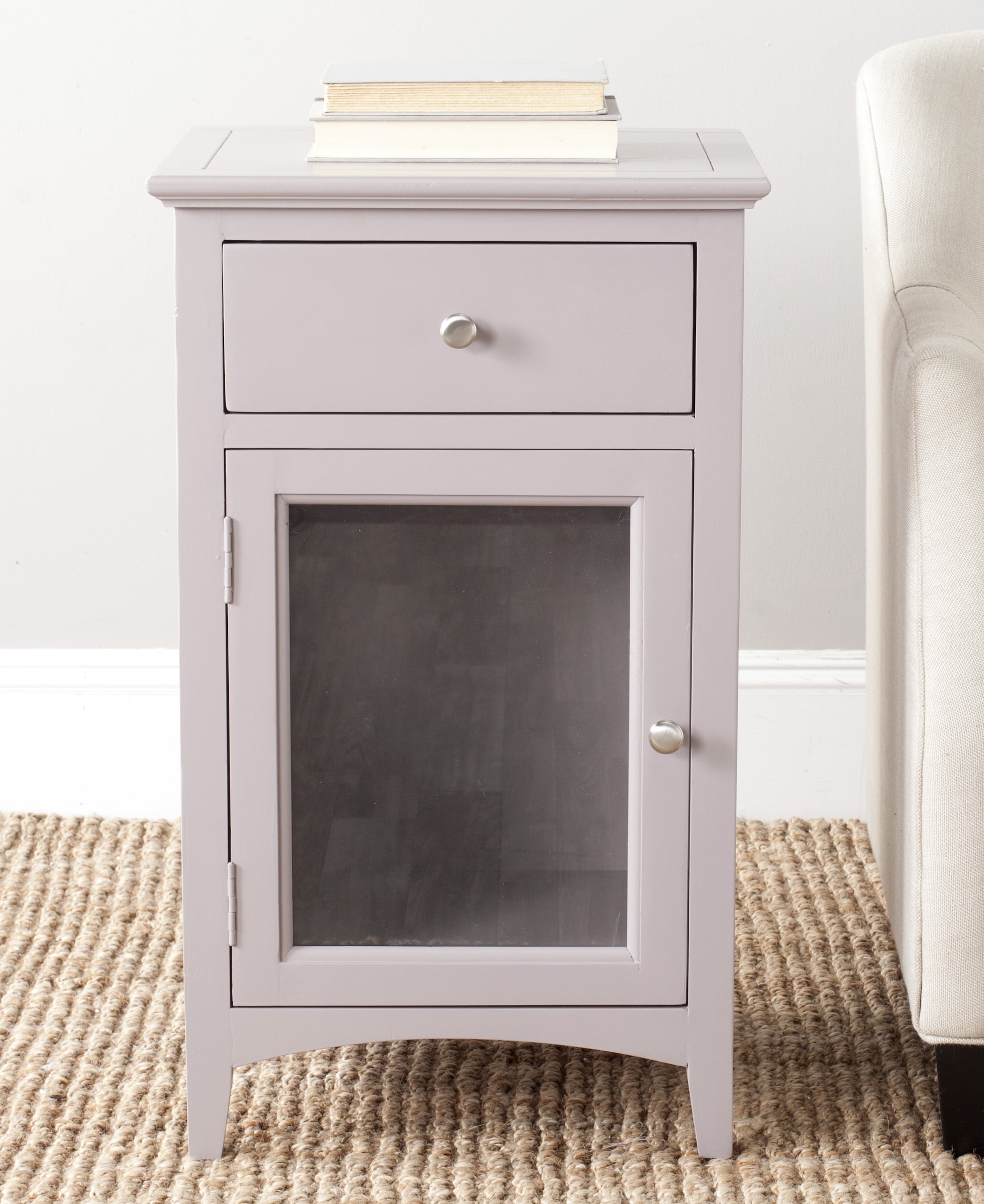 Safavieh Ziva One Drawer Nightstand with Glass