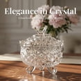 thumbnail image 4 of Unique Bargains 8.5oz Crystal Glass Jar with Lid Decorative Dish for Vanity Clear, 4 of 5